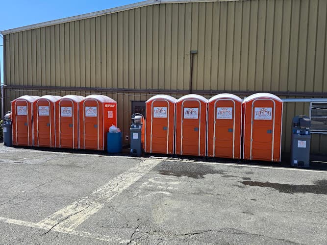 Viking Thrones - exterior view of luxury portable restroom trailer in Charlotte, North Carolina