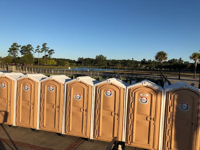 Elvis Service Company - exterior view of luxury portable restroom trailer in Fort Mill, South Carolina